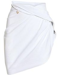 Jacquemus - Jupe portefeuille courte en satin la jupe saudade - Lyst