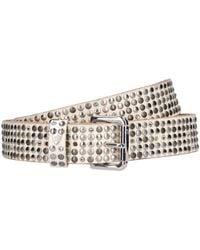 HTC - 3.5cm 5.000 Studs Deluxe Leather Belt - Lyst