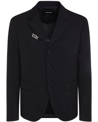 DSquared² - Double Breast Stretch Wool Blazer - Lyst