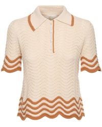 Zimmermann - Crochet Polo Shirt - Lyst