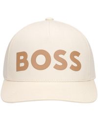 BOSS - Cappello sevile in cotone con logo - Lyst