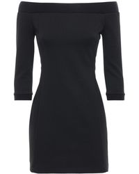 calvin klein off the shoulder sateen dress