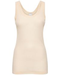 Lemaire - Seamless Viscose & Silk Rib Tank Top - Lyst