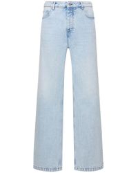 Ami Paris - Straight Cotton Denim Jeans - Lyst