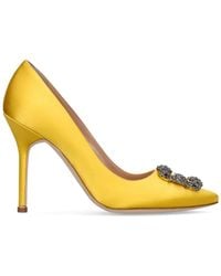 Manolo Blahnik - 105Mm Hangisi Satin Pumps - Lyst