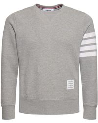 Thom Browne - Cotton Jersey Logo Sweatshirt - Lyst