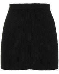 Wardrobe NYC Baumwolle Minirock Aus Stretch-baumwollstrick in Schwarz Damen Bekleidung Röcke Miniröcke 