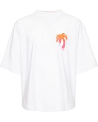Palm Angels T-Shirt mit Graffiti-Print - Weiß