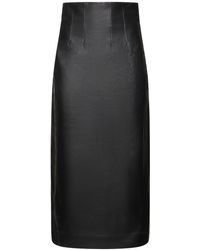 Chloé - Napa Leather Corset Midi Skirt - Lyst