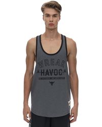 Under Armour Project Rock Cotton Blend Tank Top - Gray