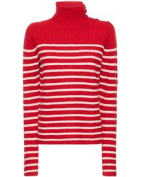 Aspesi - Striped Wool Knit Turtleneck Sweater - Lyst