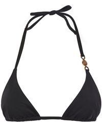 Versace - Top bikini in lycra con medusa - Lyst