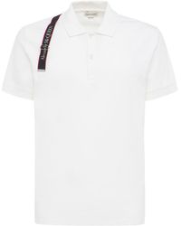 Alexander McQueen Poloshirt Mit Logostreifen - Weiß