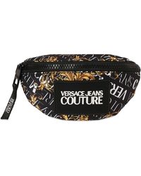 Versace Jeans Couture Baroque Print Small Tech Belt Bag in Black/Gold Mens Bags Belt Bags waist bags and bumbags for Men Black 