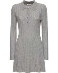 Reformation - Walsh Collared Cashmere Mini Dress - Lyst