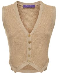 Ralph Lauren Collection - Gilet in tweed di seta - Lyst