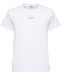Aspesi - T-shirt in jersey di cotone / ricamo logo - Lyst