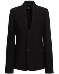 Ann Demeulemeester - Mujer Blazer De Viscosa Sin Cuello - Lyst