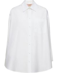Valentino - Cotton Poplin Oversized Shirt - Lyst