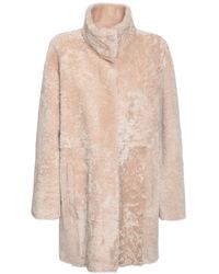 DROMe Wendbarer, Kurzer Shearlingmantel - Natur