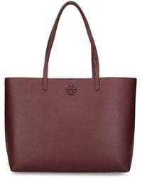 Tory Burch - Mcgraw Leather Tote Bag - Lyst
