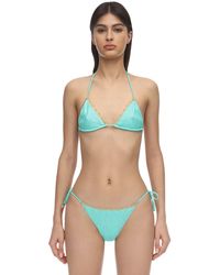 Missoni Bikini Aus Viskosestrick "raschel" - Blau