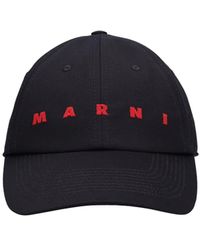 Marni - Cappello baseball in cotone con logo - Lyst