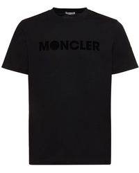 Moncler - T-shirt en jersey de coton à logo - Lyst