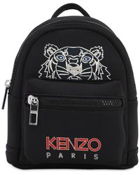 KENZO Mini Rucksack Aus Neopren Mit Tigerstickerei - Schwarz