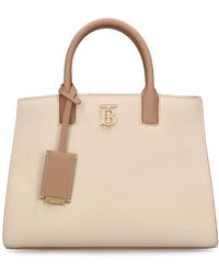 Burberry - Mini Frances Grained Leather Tote Bag - Lyst