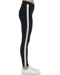 Calvin Klein サイドロゴ コットンレギンス - ブラック