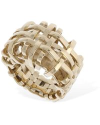 Burberry - Check Open Cage Ring - Lyst
