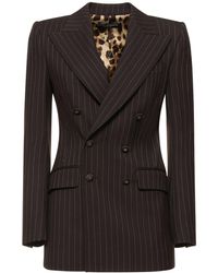 Dolce & Gabbana - Pinstripe Wool Jacket - Lyst