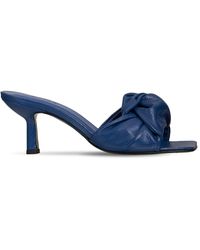 BY FAR 65mm Lana Patent Leather Mules - Blue