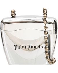 Palm Angels Mini Schultertasche "padlock" - Weiß