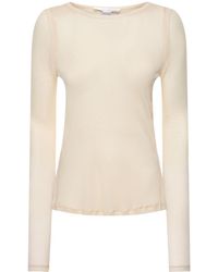 Victoria Beckham - T-shirt girocollo in jersey - Lyst
