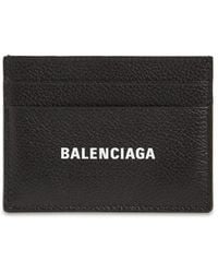 Balenciaga - Leather Logo Card Holder - Lyst