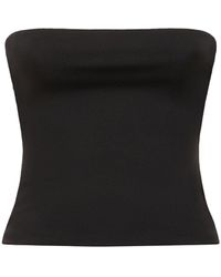 Wardrobe NYC - Strapless Opaque Stretch Jersey Top - Lyst