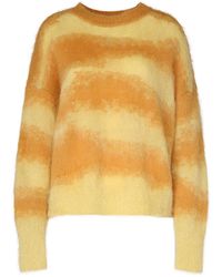 Isabel Marant - Sawyer Striped Mohair Blend Knit Sweater - Lyst