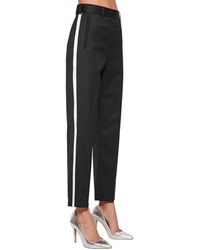 Calvin Klein ウール混 ストレートパンツ - ブラック