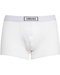 Versace - Calzoncillos boxer de algodón de punto acanalado - Lyst