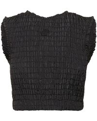 Patou - Crop top in faille texturizzato - Lyst