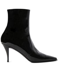 Saint Laurent Beau Zipped Boots In Patent Leather in White for Men 