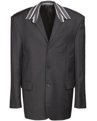 Balenciaga - Tailored Wool Shirt Jacket - Lyst
