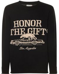 Honor The Gift Baumwoll-sweatshirt Mit Rundhalsausschnitt - Schwarz