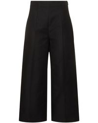 Marni - Cotto Cady High Waist Wide Cropped Pants - Lyst