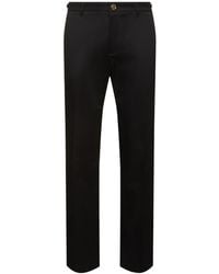 Versace - Informal Cotton Gabardine Straight Pants - Lyst