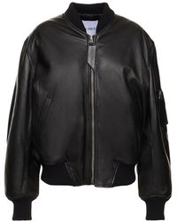The Attico - Anja Leather Jacket - Lyst