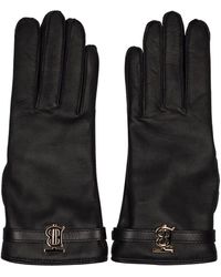 Burberry - Victoria Leather Gloves - Lyst