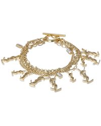 Saint Laurent - Multi strass bracelet - Lyst
